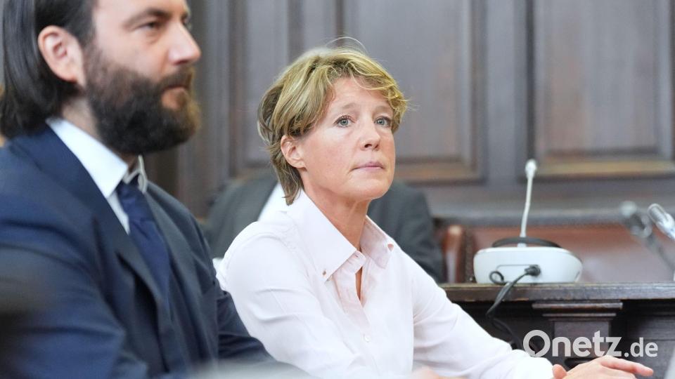 Christina Block bestreitet die Vorwürfe der Anklage. Bild: Marcus Brandt/dpa Pool/dpa