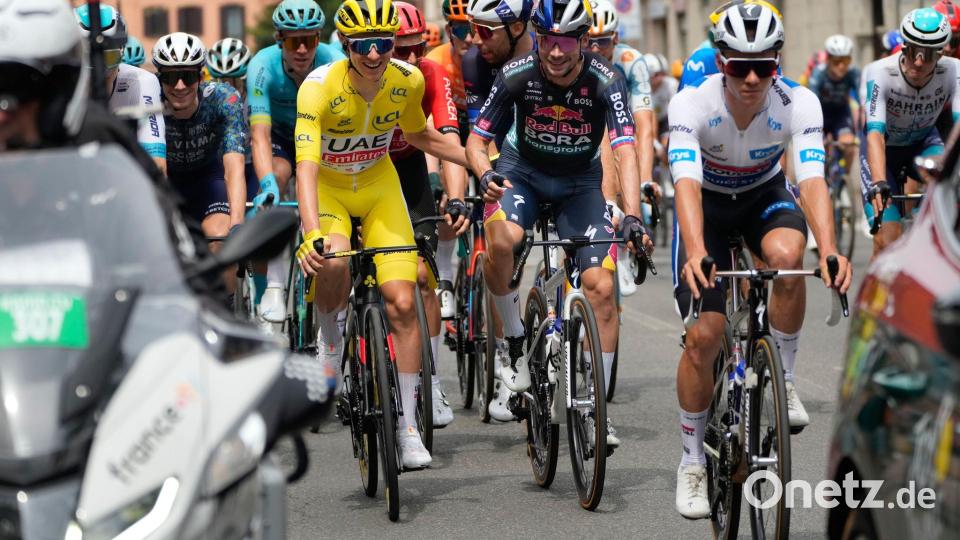 Der viermalige Vuelta-Sieger Primoz Roglic dürfte gegen Tadej Pogacar keine Chance haben. (Archivbild) Bild: Jerome Delay/AP/dpa