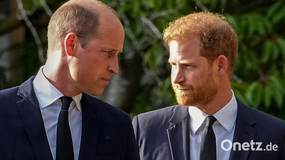 Ein Bild von früher - heute gilt das Verhältnis von Harry (r.) und William mindestens als zerrüttet. (Archivbild) Bild: Martin Meissner/AP/dpa