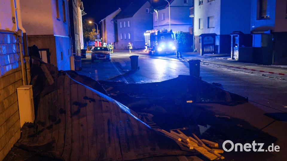 In Wetzlar sind dutzende Häuser beschädigt worden. Bild: Florian Wiegand/dpa
