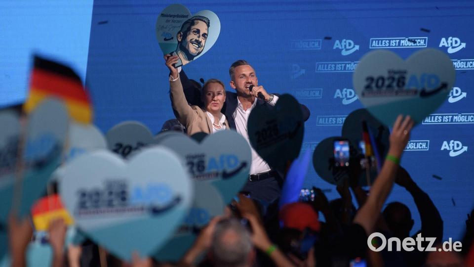 AfD-Chefin Alice Weidel erhebt schon vor der Wahl den Vorwurf, dass eine AfD-Regierung gezielt blockiert werden könnte und spricht von „erwartbarer Regierungssabotage“. Bild: Klaus-Dietmar Gabbert/dpa