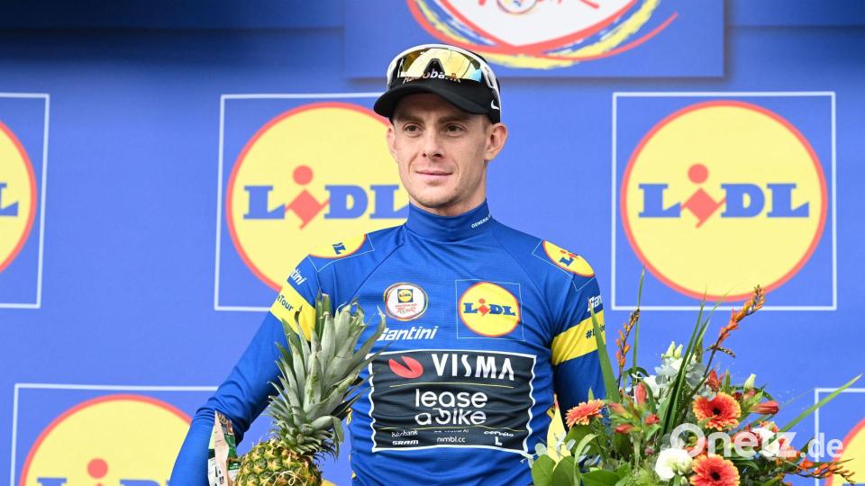 Der Franzose Louis Barré führt weiter die Gesamtwertung der Deutschland Tour an. Bild: Uli Deck/dpa