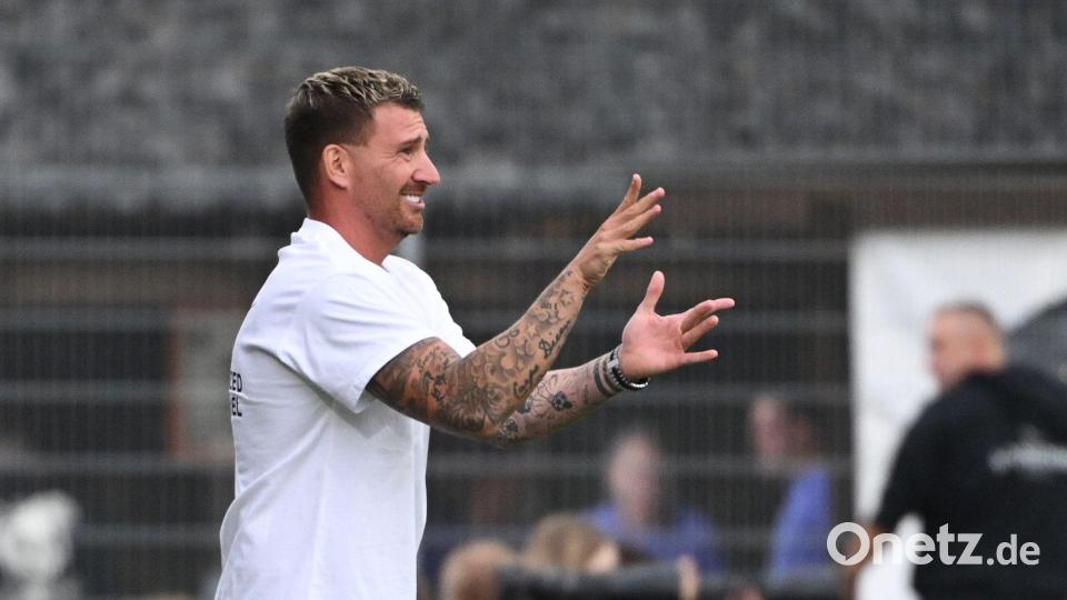 Trainer Pascal Reinhardt schaffte mit der SG Sonnenhof Großaspach eine Überraschung. Bild: Marijan Murat/dpa