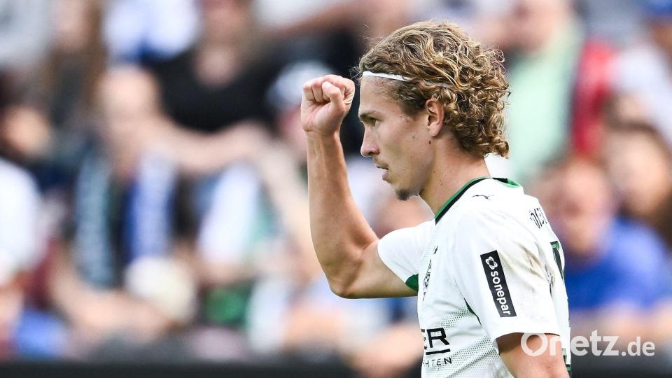 Hugo Bolin brachte Gladbach in Führung. Bild: Florian Wiegand/dpa