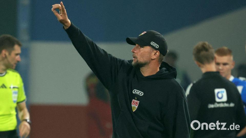 Will Dzenan Pejcinovic ganz nach oben bringen: Stuttgarts Trainer Sebastian Hoeneß. Bild: Bernd Wüstneck/dpa