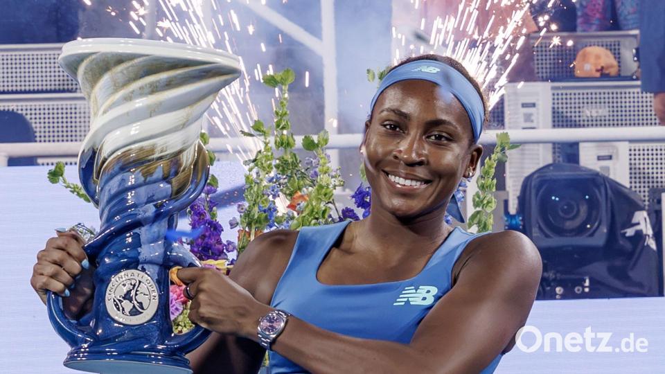 Coco Gauff setzte sich im Finale gegen Jessica Pegula durch. Bild: Scott Stuart/ZUMA Press Wire/dpa