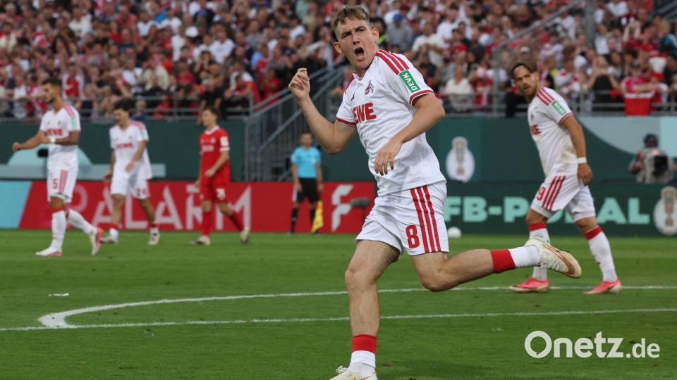 Isak Johannesson setzt ein Zeichen für den 1. FC Köln. Bild: Karl-Josef Hildenbrand/dpa
