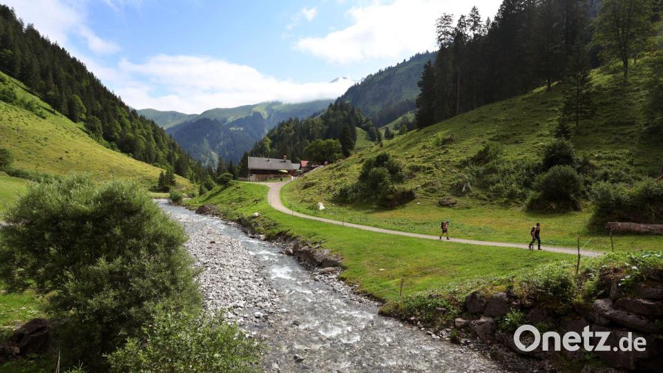 Der Rappenalpbach im Allgäu war durch Baggerarbeiten in einen Kanal verwandelt worden. Durch neue Arbeiten ist er nun wieder im Zustand eines Wildbachs. (Archivbild) Bild: Karl-Josef Hildenbrand/dpa