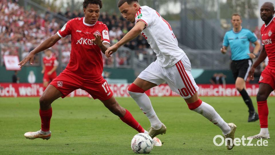 Said El Mala (r) wurde von seinen Kölner Mitspielern immer wieder gesucht. Bild: Karl-Josef Hildenbrand/dpa
