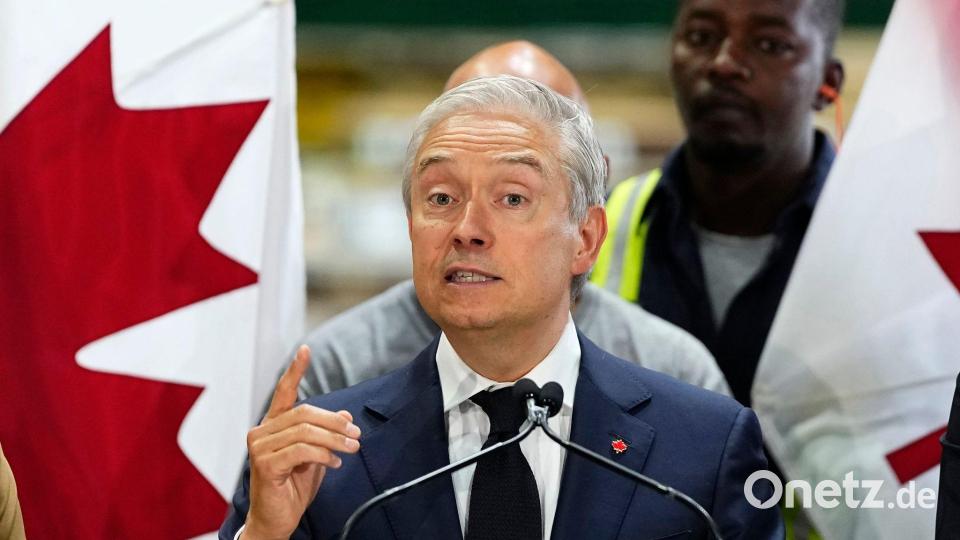 Kanadas Finanzminister Francois-Philippe Champagne hat Details für Gegenzölle auf US-Importe bekanntgegeben. Bild: Justin Tang/The Canadian Press/AP/dpa