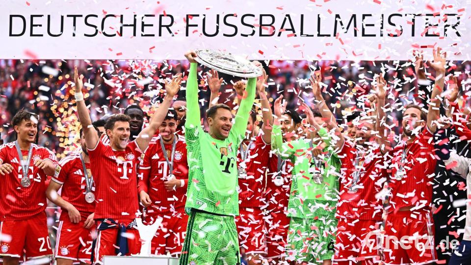 Die Bayern mit der Meisterschale: Gibt es wieder das gewohnte Bild? (Archivbild) Bild: Tom Weller/dpa