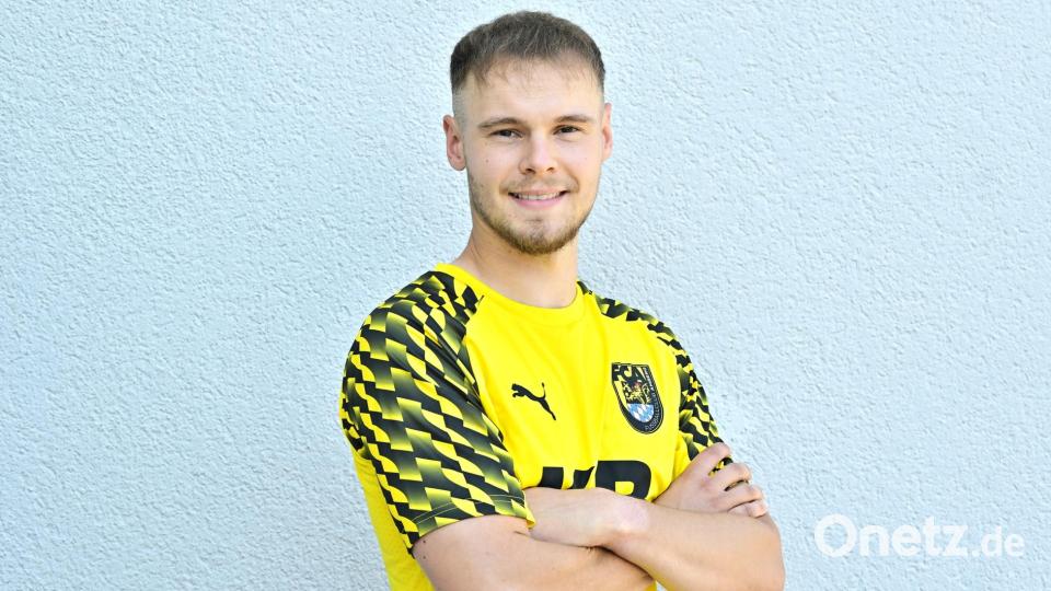 Dominik Späth traf zwei Mal für den FC Amberg in Schwandorf. Bild: Hubert Ziegler