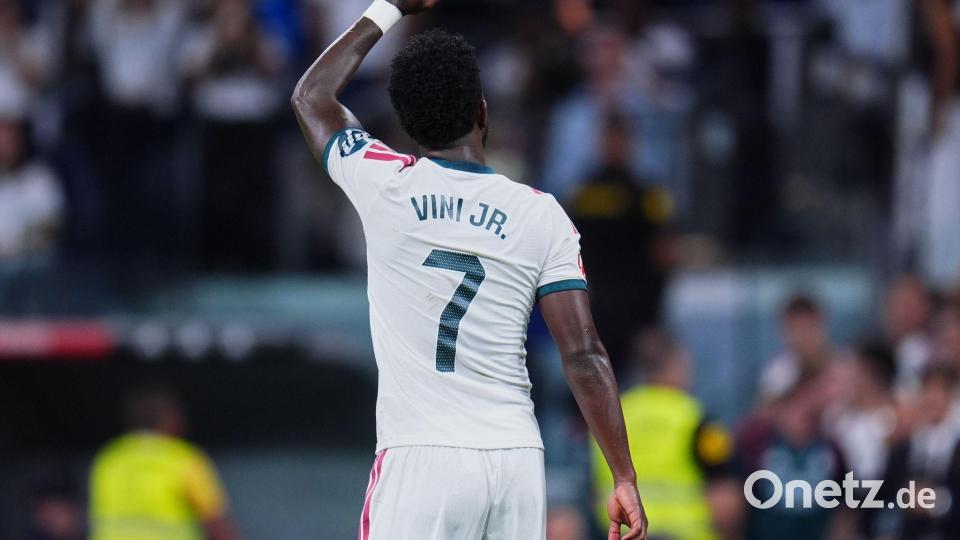 Vinícius Junior wurde nach seinem Tor ausgewechselt. Bild: Manu Fernandez/AP/dpa