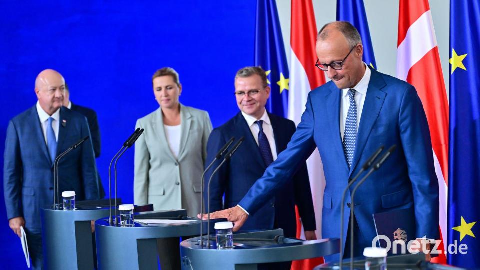 Bundeskanzler Friedrich Merz schmiedet mit fünf weiteren europäischen Regierungschefs eine Allianz gegen Pläne für eine massive Aufstockung des langfristigen EU-Haushalts. Bild: Sebastian Gollnow/dpa