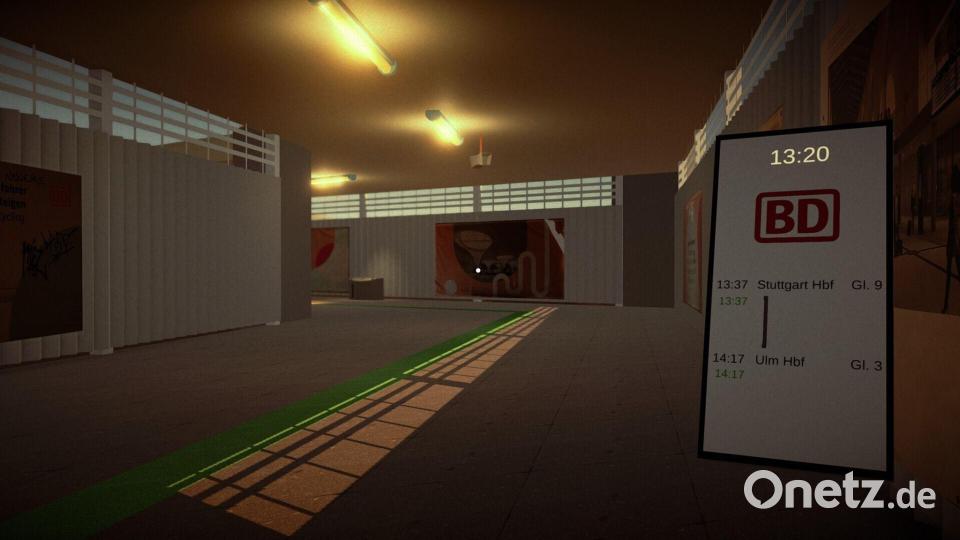 Im Videospiel wird der Tunnel als langer dunkler Gang dargestellt. Bild: Hanging Gardens Interactive/dpa