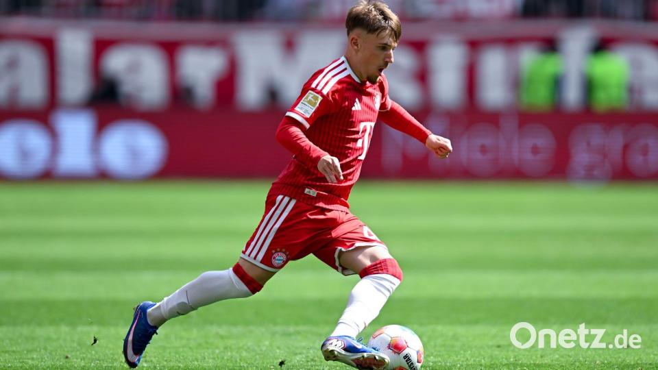 Kann wieder mitmischen: Bayern-Youngster Lennart Karl. (Archivbild) Bild: Sven Hoppe/dpa