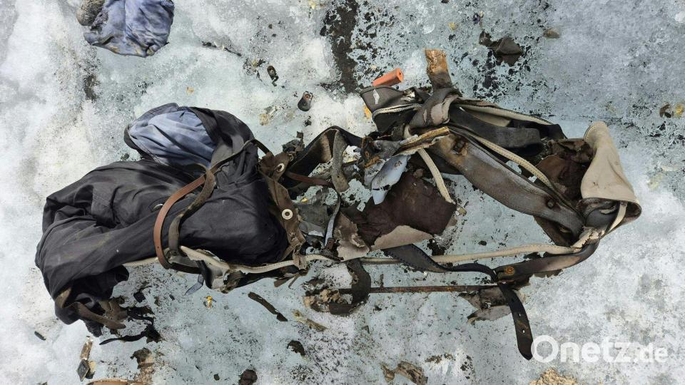 Die Ausrüstung wurde auf einem schmelzenden Gletscher in Tirol entdeckt. Bild: Unbekannt/SPAN/APA/dpa