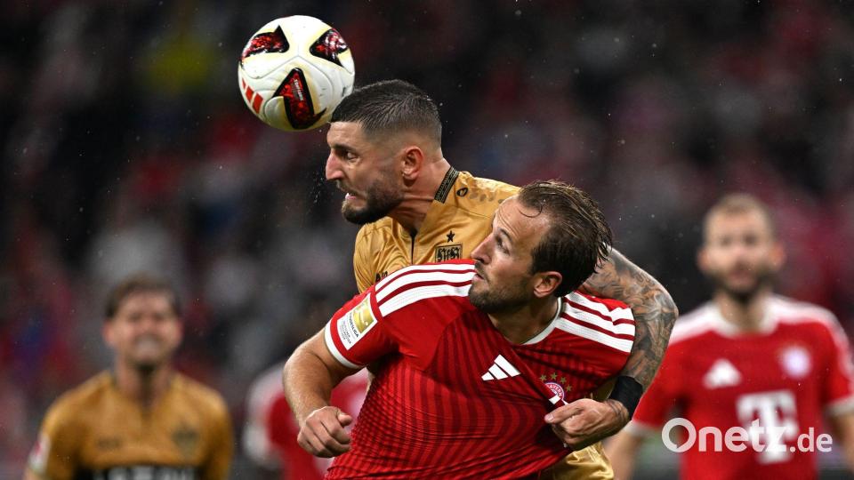 Harry Kane (vorne) in Aktion gegen Stuttgart. Bild: Sven Hoppe/dpa