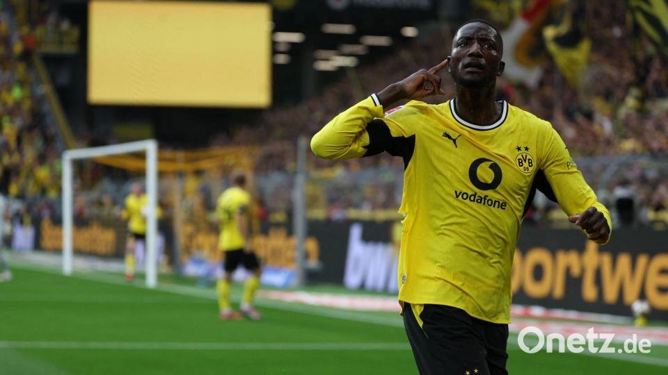Serhou Guirassy brachte Dortmund schnell in Führung. Bild: Fabian Strauch/dpa