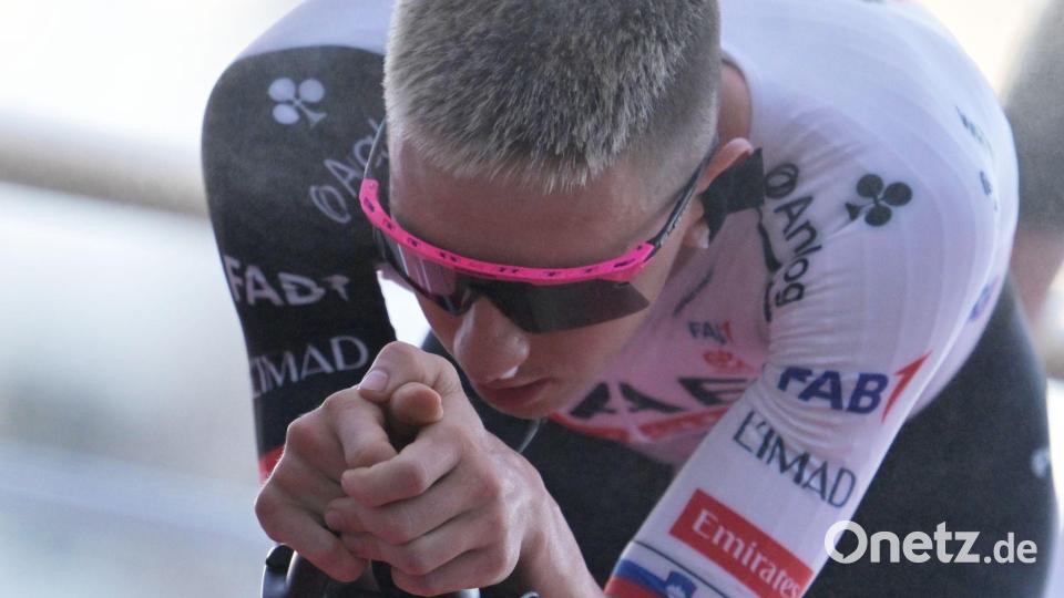Tadej Pogacar muss nach einem Sturz bei der Vuelta aufgeben. (Archivbild) Bild: Philippe Magoni/AP/dpa