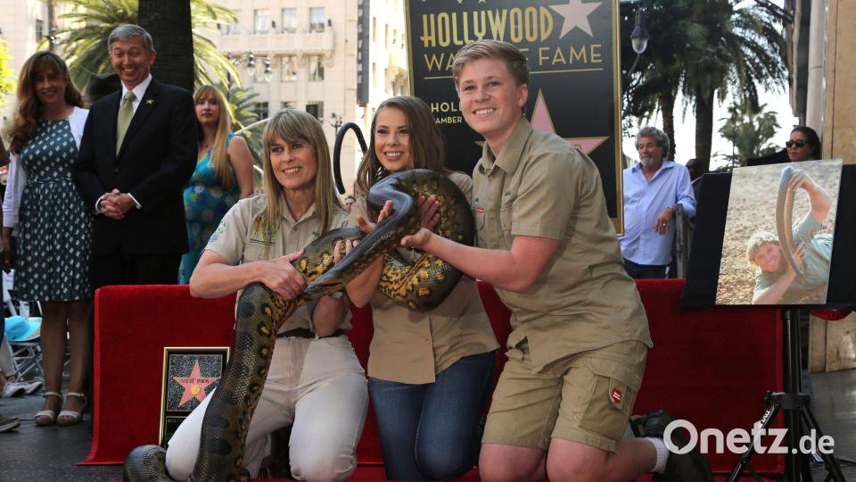Seit 2018 hat Steve Irwin seinen eigenen Stern in Hollywood. Zur Enthüllung kam auch seine berühmte Familie. Bild: Willy Sanjuan/Invision/AP/dpa