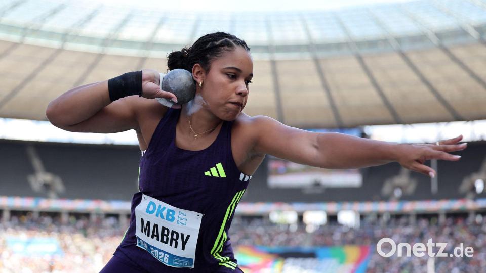 Kugelstoßerin Yemisi Mabry wurde in Berlin Dritte. Bild: Andreas Gora/dpa
