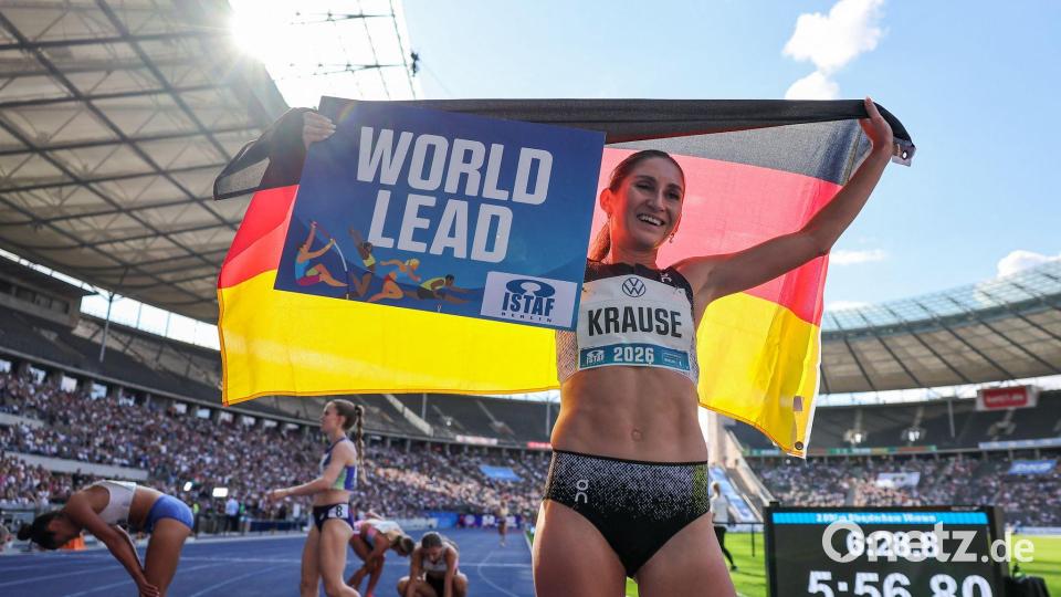 Gesa Krause lief über 2.000 Meter Hindernis eine Weltjahresbestleistung. Bild: Andreas Gora/dpa