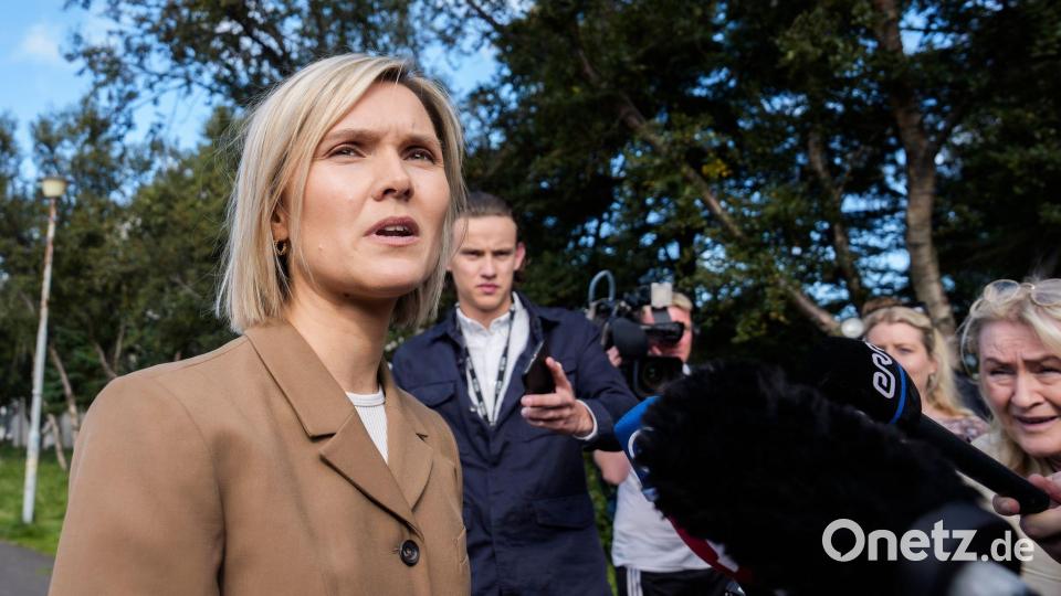 Regierungschefin Kristrún Frostadóttir warb erfolglos für das „Ja“. Bild: Marco Di Marco/AP/dpa