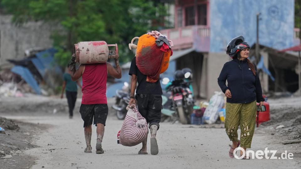 In Nepal wurde erneut vor einer Flut gewarnt. Bild: Rajesh Kumar Singh/AP/dpa