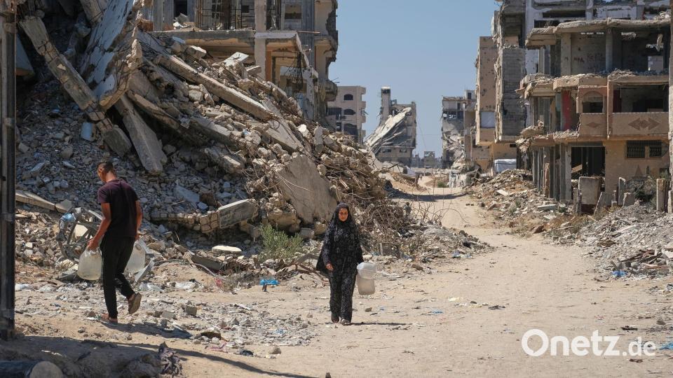 Das Leid ist nach wie vor groß im Gazastreifen. Bild: Jehad Alshrafi/AP/dpa