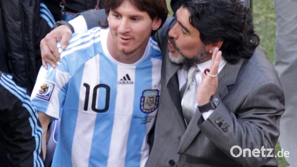 Messi wurde Maradonas legitimer Nachfolger. (Archivbild) Bild: Jon Hrusa/EPA/dpa