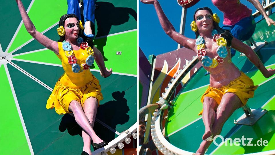 Die Frauenfigur hält sich nun bedeckter. Bild: Victoria Bonn-Meuser, Sven Hoppe/dpa