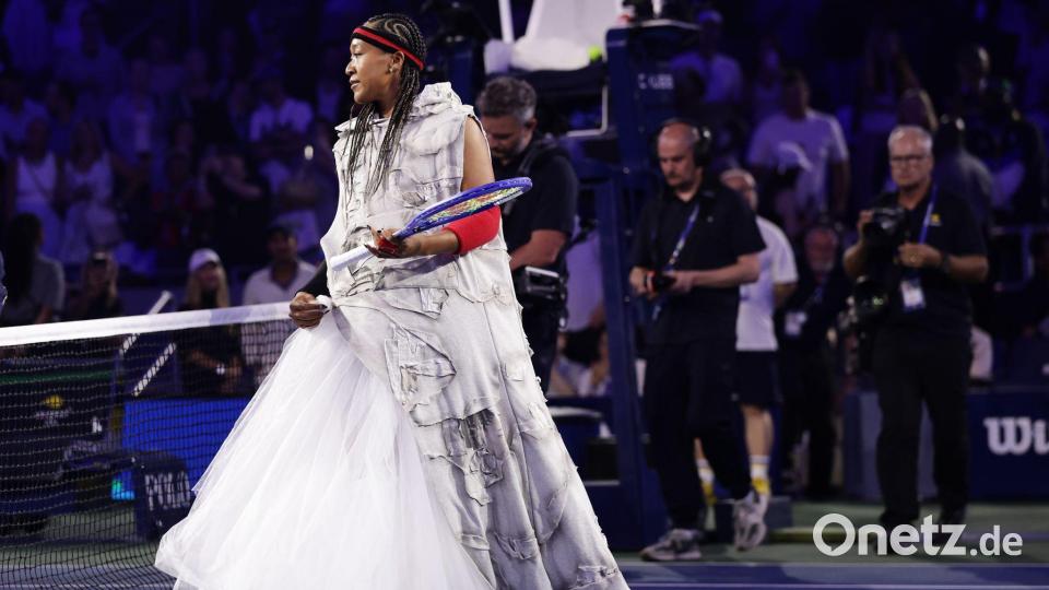 Mit ihren Haaren erinnert Osaka an Basketball-Legende Allen Iverson. Bild: Adam Hunger/AP/dpa