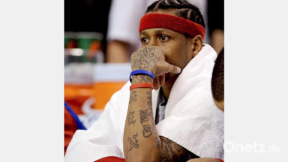 Allen Iverson war in seiner Karriere ein spektakulärer Basketballer und auch modische Stilikone. (Archivbild) Bild: picture alliance / dpa