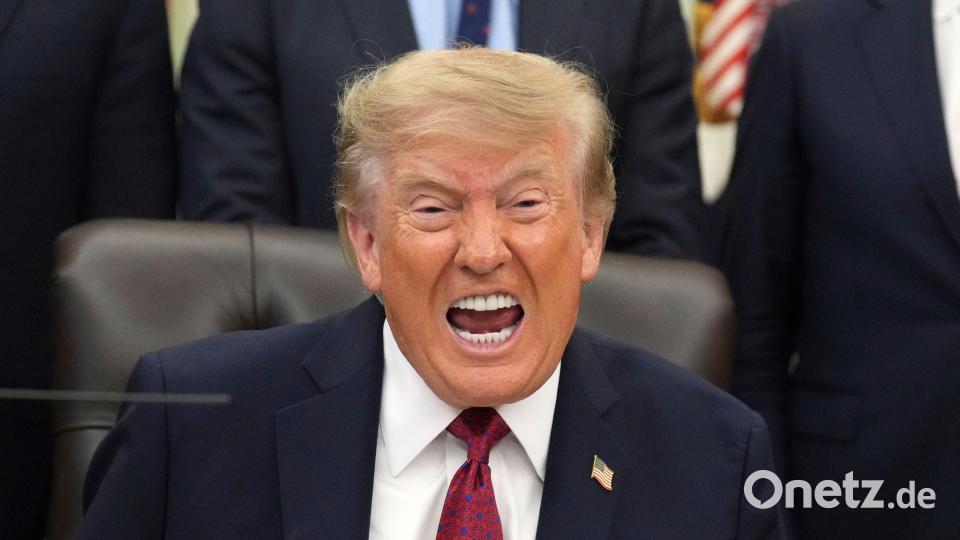 US-Präsident Donald Trump spricht im Oval Office. Bild: Jacquelyn Martin/AP/dpa