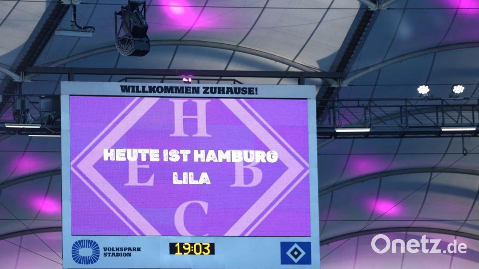 Das Motto des Abends für den HEBC. Bild: Christian Charisius/dpa