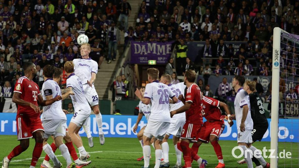 Der VfL Osnabrück stemmte sich mit aller Macht gegen den großen FC Bayern. Bild: David Ebener/dpa