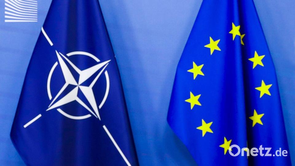 Nato und EU beraten über eine Reaktion auf den gescheiterten Drohnen-Angriff. (Archivfoto) Bild: Francisco Seco/AP Pool/AP/dpa