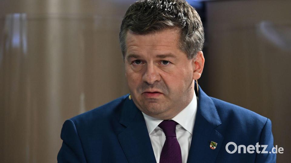 „Wir brauchen eine Zuwanderung in den Arbeitsmarkt“, sagte CDU-Spitzenkandidat Sven Schulze. Bild: Hendrik Schmidt/dpa pool/dpa