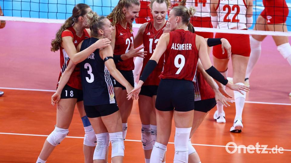 Im zweiten Satz zeigte das deutsche Team einen starke Reaktion. Bild: ---/CEV/dpa