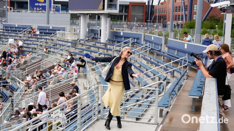 Selbstinszenierung gehört bei den US Open dazu. Bild: Seth Wenig/AP/dpa