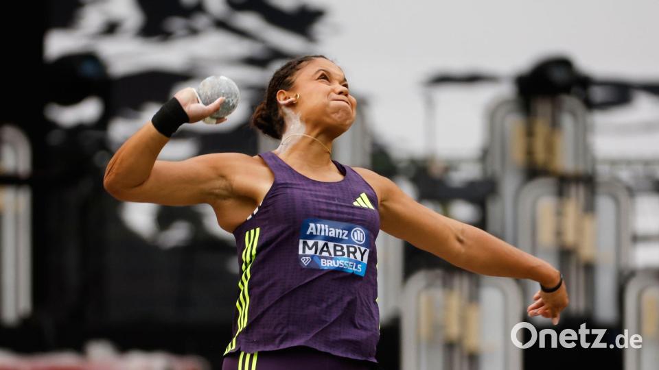Kugelstoß-Olympiasiegerin Yemisi Mabry musste sich in Brüssel mit dem vierten Platz begnügen. Bild: Geert Vanden Wijngaert/AP/dpa