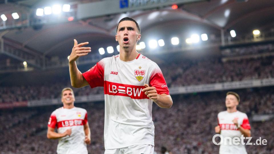 Erzielte das sehenswerte 1:0 für den VfB: Bilal El Khannouss. Bild: Tom Weller/dpa