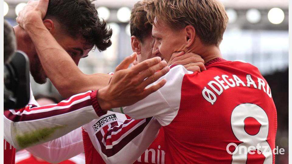 Kai Havertz und Martin Ödegaard trafen zum Derbysieg für Arsenal gegen Chelsea. Bild: John Walton/PA Wire/dpa