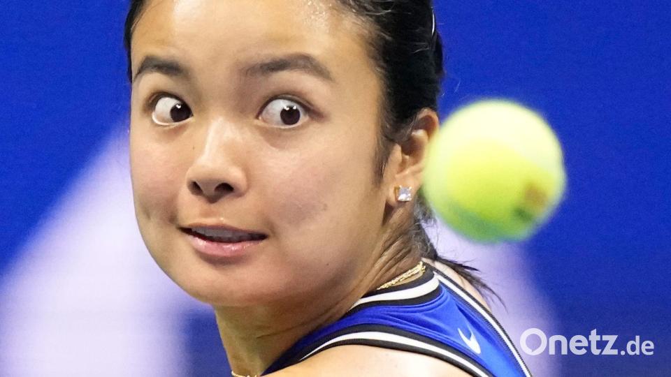 Alexandra Ealain aus den Philippinen spielt bei den US Open. Bild: Frank Franklin II/AP/dpa