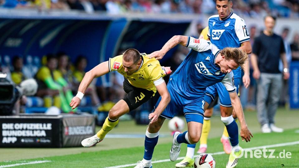 Dortmund hatte gegen die TSG zu kämpfen. Bild: Uwe Anspach/dpa
