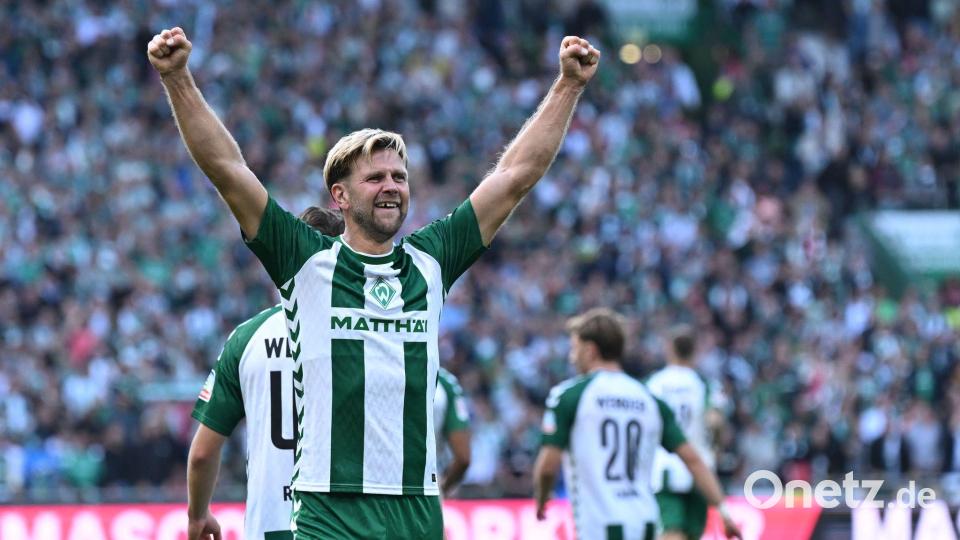 Emotionaler Jubel bei Werder-Stürmer Niclas Füllkrug nach seinem Treffer gegen RB Leipzig. Bild: Carmen Jaspersen/dpa