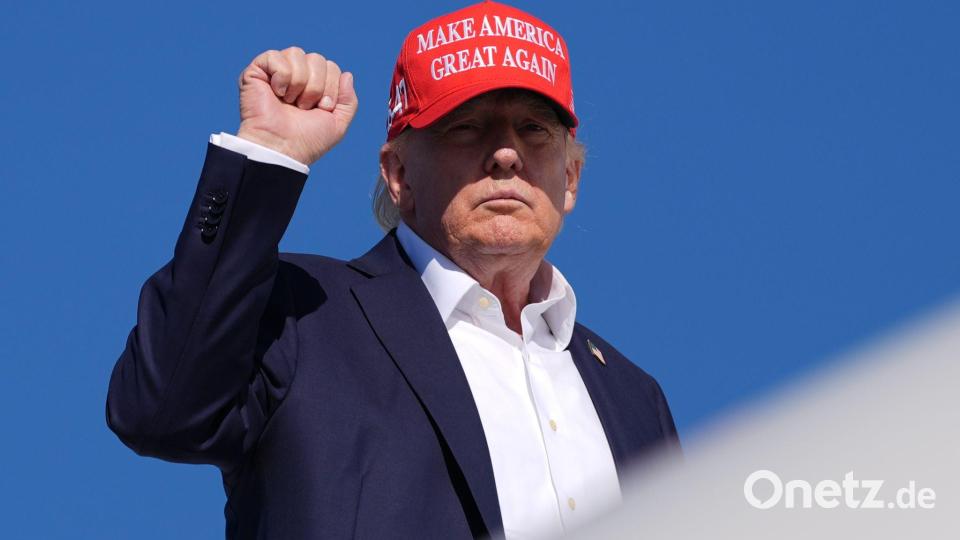 Immer wieder sorgt Trump mit ähnlichen Provokationen für Aufruhr. Bild: Julia Demaree Nikhinson/AP/dpa