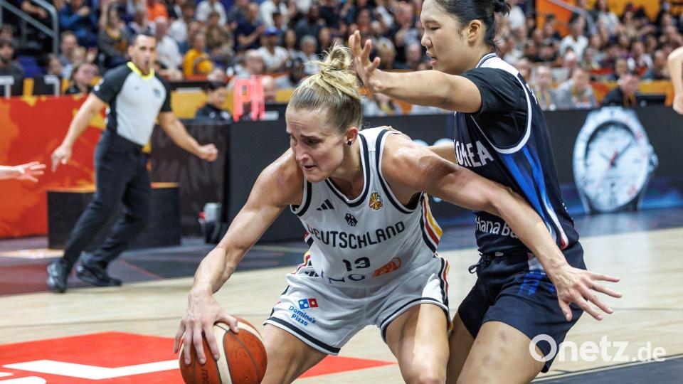 Leonie Fiebich führte das deutsche Team mit ihrer Präsenz wieder an. Bild: Andreas Gora/dpa