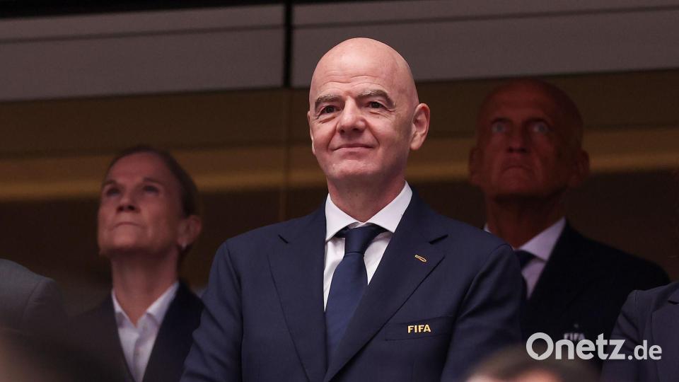 Ist als FIFA-Präsident umstritten: Gianni Infantino. (Archivbild) Bild: Sam Hodde/AP/dpa